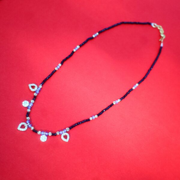 Stylish Black Beaded Mangalsutra Necklace - Image 2
