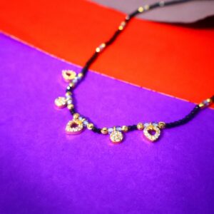 Stylish Black Beaded Mangalsutra Necklace