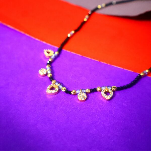Stylish Black Beaded Mangalsutra Necklace