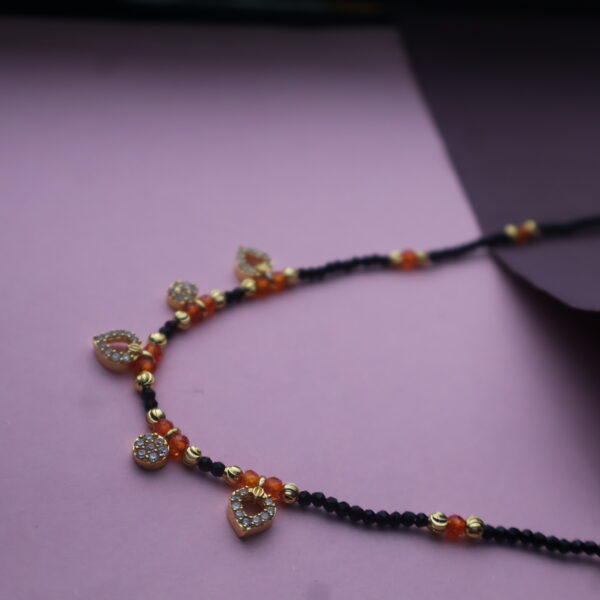 Timeless Elegance: Mangalsutra with Heart Charms - Image 2