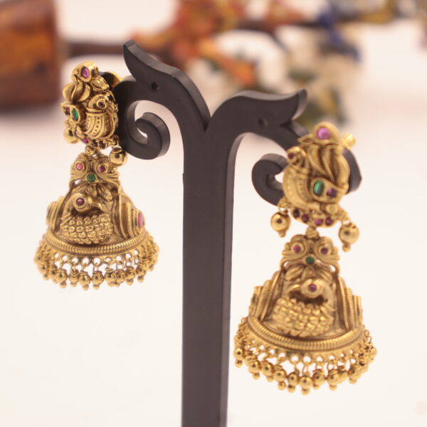 SILVER REPLICA ANTIQUE EAR RINGS - Image 3