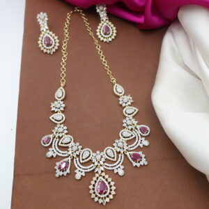 Royal Ruby Diamond Necklace Set
