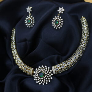 Emerald Radiance Kundan Necklace Set